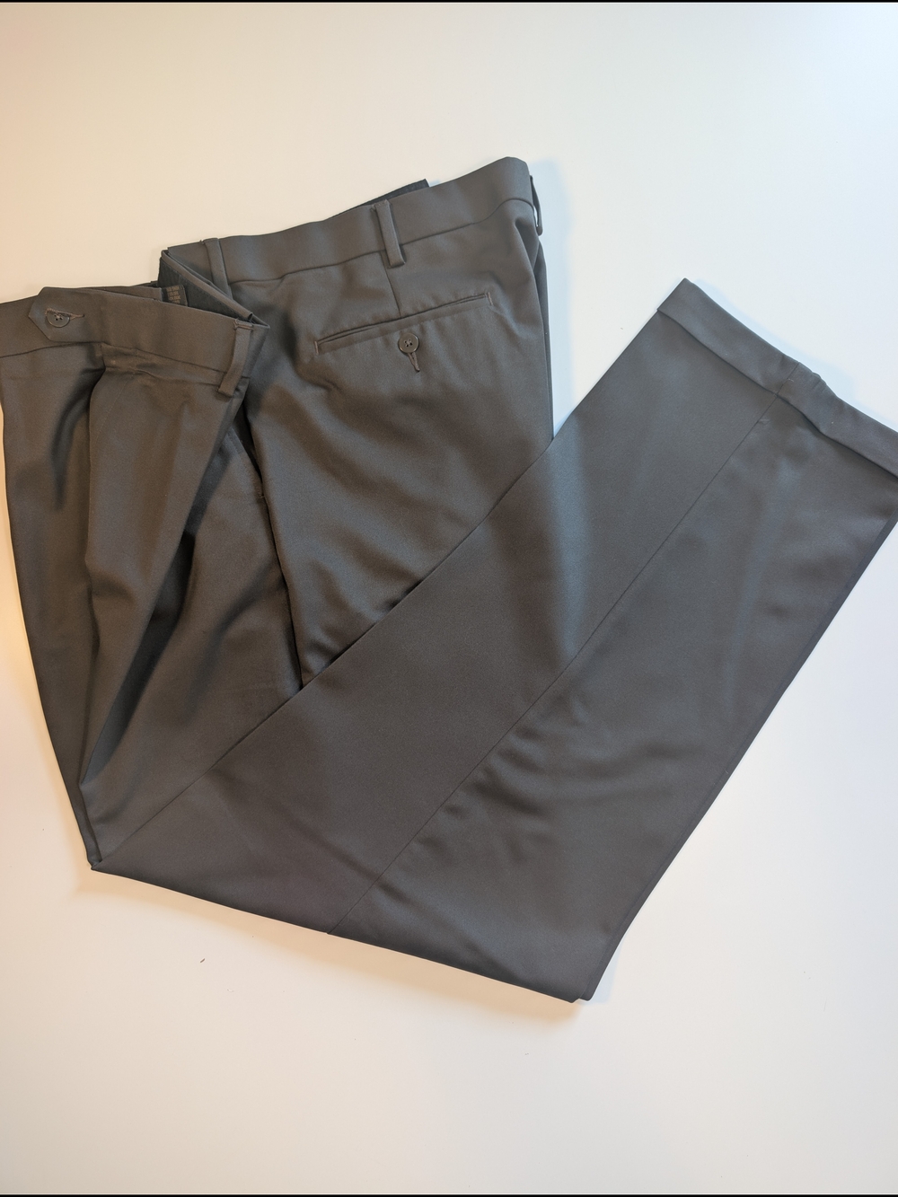 Savane Comfort Plus Men's Dress Pants Pleated Cuffed Grey Grey 42x32